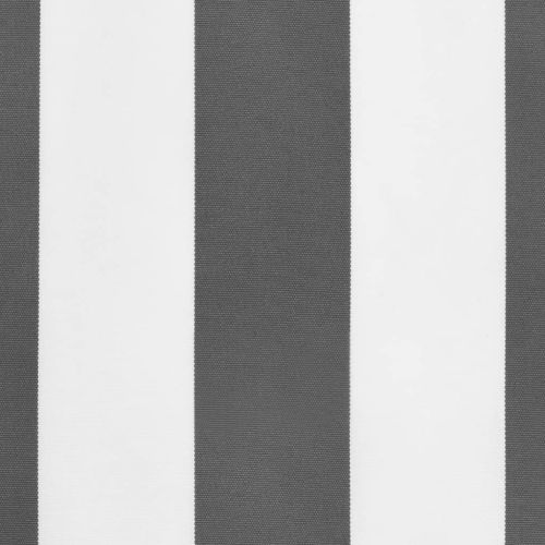 Резервно платнище за волан за тенти, антрацит-бели ленти, 3,5 м