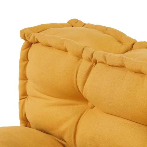 Кушон за палетен диван 2 pcs Жълто 120 x 80 x 38 см Текстил
