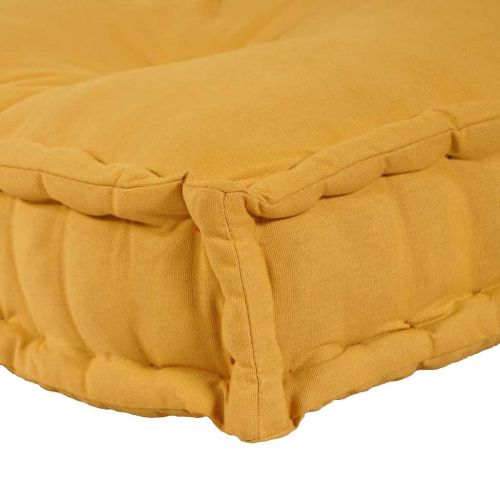 Кушон за палетен диван 2 pcs Жълто 120 x 80 x 38 см Текстил
