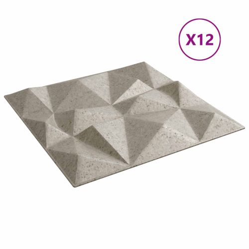 Стенни панели 12 pcs Диамант Бетон 50 x 50 cm XPS Пяна