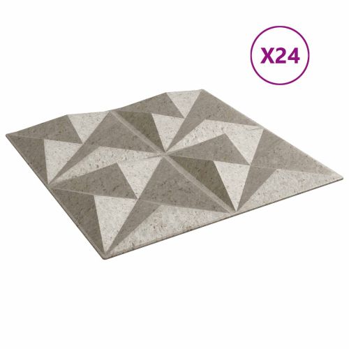 Стенни панели 24 pcs Оригами Бетон 50 x 50 cm XPS Пяна