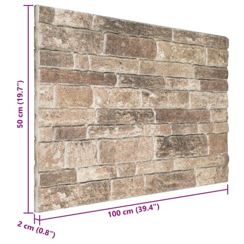 Стенни панели 10 pcs Многоцветен 100 x 50 cm EPS пяна