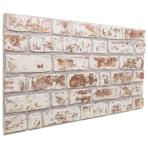 Стенни панели 10 pcs Червено и бяло 100 x 50 cm EPS пяна