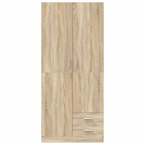 Гардероб, дъб сонома, 80x52x180 см, инженерно дърво
