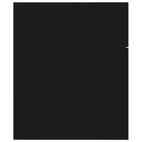 Долен шкаф за мивка, черен, 60x38,5x46 см, инженерно дърво