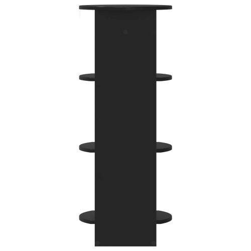 Страничен шкаф Черен 40 x 40 x 100 cm Инженерен дървен материал