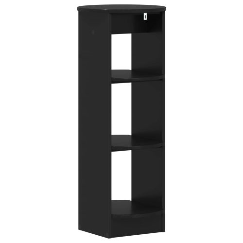 Страничен шкаф Черен 40 x 40 x 100 cm Инженерен дървен материал