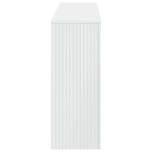 Конзолна маса На райета Висок Гланцов Бял 155 x 29 x 74 см