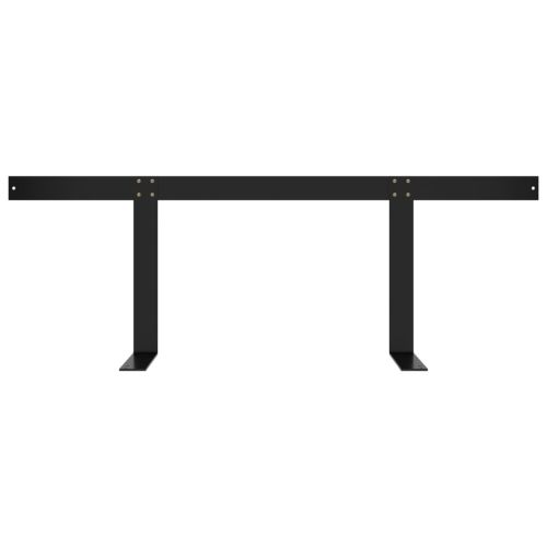 Облегалка за палетен диван, черна, 110 см, желязо