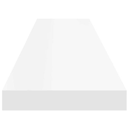 Окачени стенни рафтове, 4 бр, бели, 120x23,5x3,8 см, МДФ