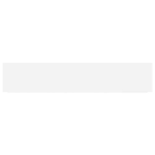 Окачени стенни рафтове, 4 бр, бели, 120x23,5x3,8 см, МДФ