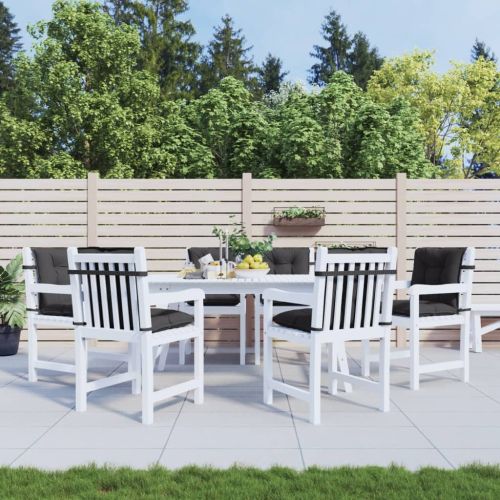 Възглавници за столове 6 бр меланж антрацит 100x50x7 см плат