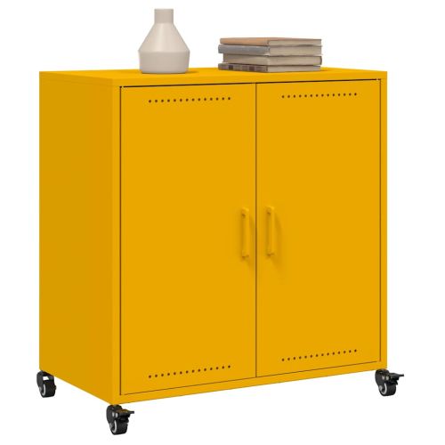 Бюфет, горчица жълто, 68x39x72 см, стомана