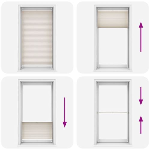 Плисирана щора 100 х 200 см, цвят крем