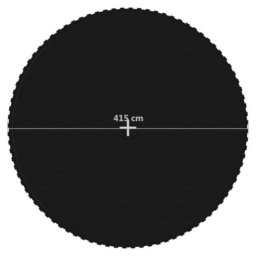 Отскачаща повърхност за кръгъл батут 15 Ft/4,57 м черен текстил