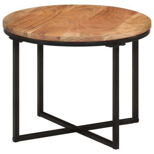 Маса за кафе 45x45x35 см акация масив и желязо