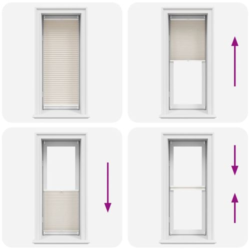 Плисирана щора 50 х 100 см, цвят крем