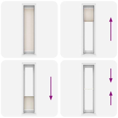 Плисирана щора 40 х 200 см, цвят крем