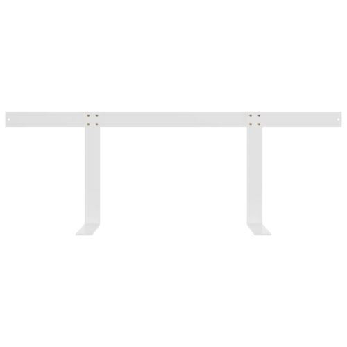 Облегалка за палетен диван, бяла, 110 см, желязо