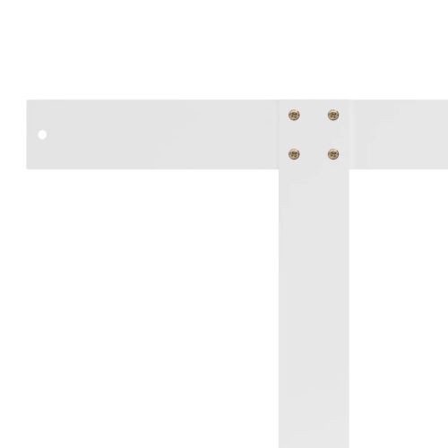 Облегалка за палетен диван, бяла, 110 см, желязо