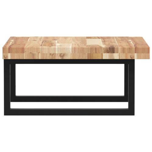 Стенен рафт за мивка, стомана и масивно дърво акация