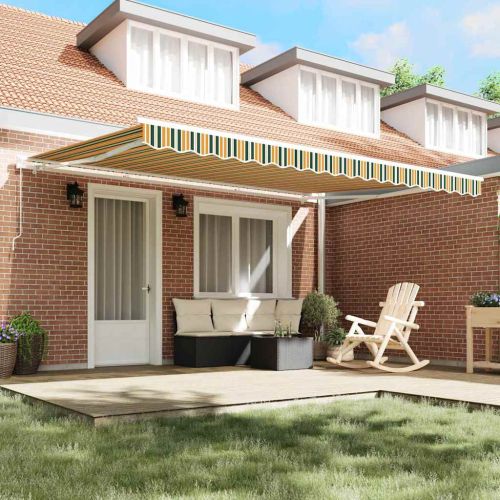 Сенник Зелен и жълт 450 x 300 x 165 см Полиестер и метал