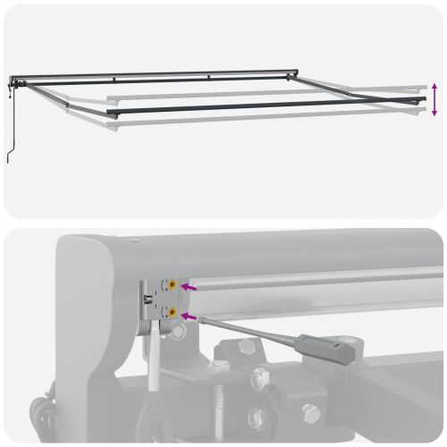 Рамка за сенник Зелен и жълт 450 × 300 cm