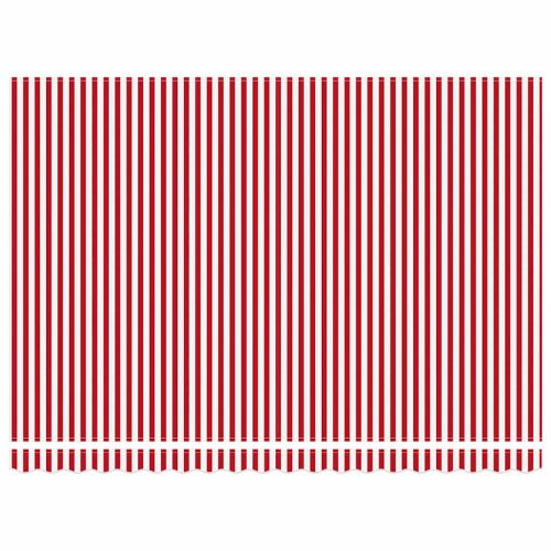 Електрически разтегателен навес Червено и бяло 450 × 350 cm