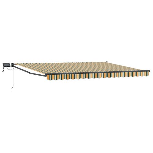 Ръчен изтеглящ сенник с LED светлини 4,5 × 3 m