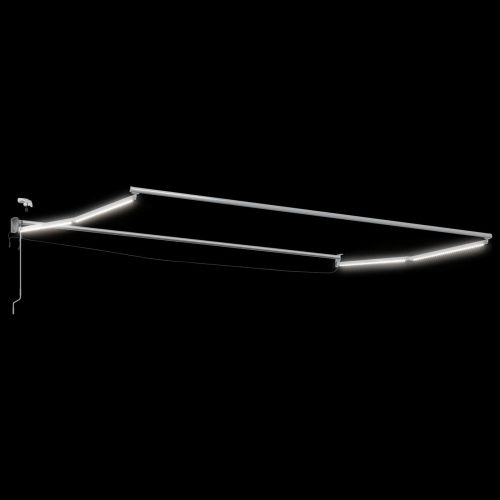 Електрически разтегателен навес Зелен и жълт 4,5 × 3 m