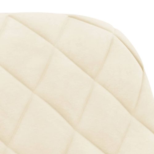 Трапезни столове, 2 бр, кремави, кадифе