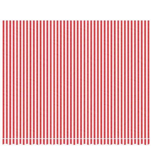 Резервно платнище за тенти, червено-бели ленти, 4,5x3,5 м
