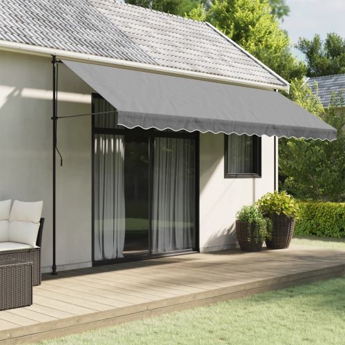 Резервно платнище за волан за тенти,антрацит ленти, 4,5 м