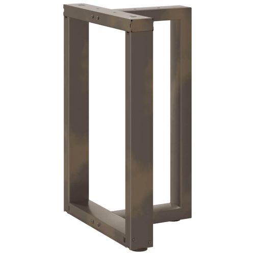 Крака за трапезна маса, Т-образни, 2 бр., черни, 60x35x(72-73) см, стомана