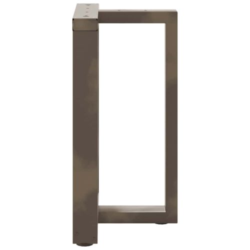 Крака за трапезна маса, Т-образни, 2 бр., черни, 60x35x(72-73) см, стомана