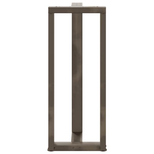 Крака за бар маса, Т-образни, 2 бр., черни, 40x35x(100-101) см, стомана