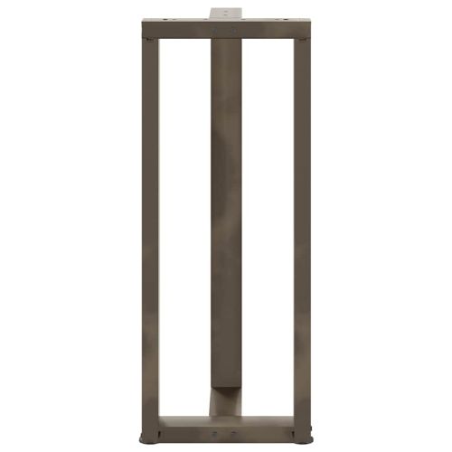 Крака за бар маса, Т-образни, 2 бр., черни, 50x35x(100-101) см, стомана