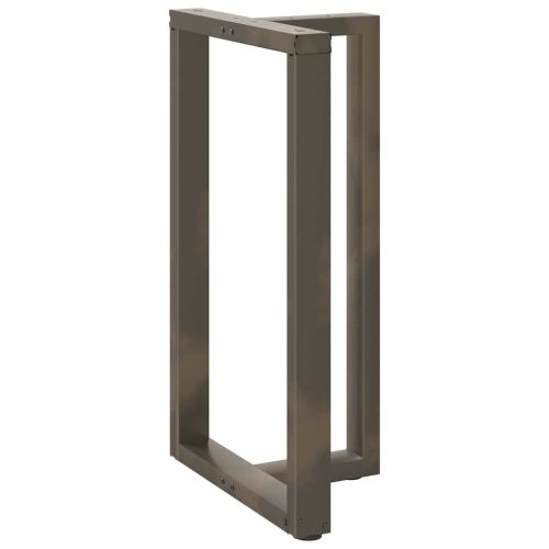 Крака за бар маса, Т-образни, 2 бр., черни, 60x35x(100-101) см, стомана