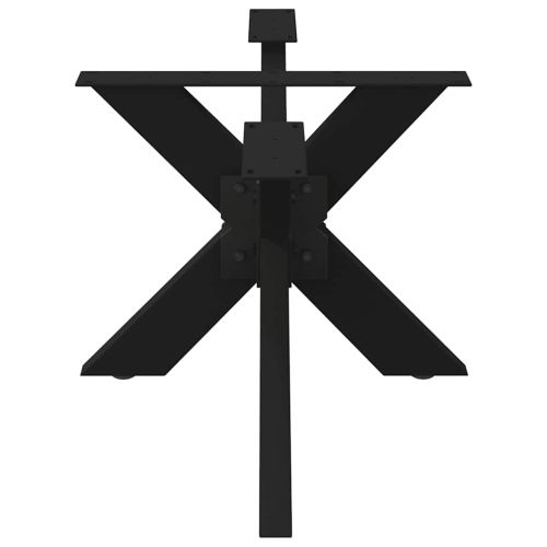 Крак за масичка за кафе, форма на паяк, черен, 98x58x(42-43) см, стомана