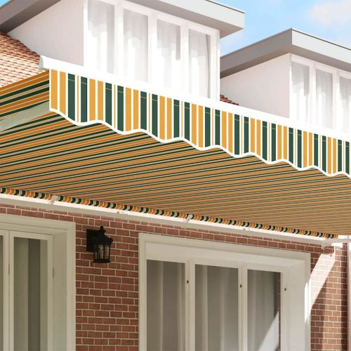 Сенник Валанс Зелен и жълт 580 x 20 см Платно