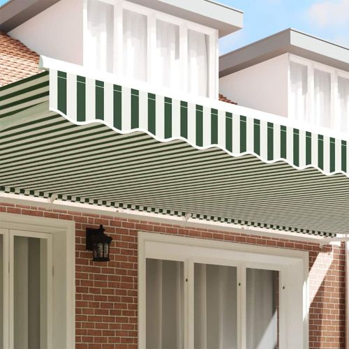 Сенник Валанс Зелен и бял 580 x 20 см Платно