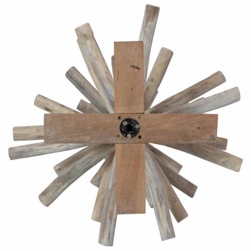 Коледно дърво с поставка Кафяво 90 cm Тиково дърво масив