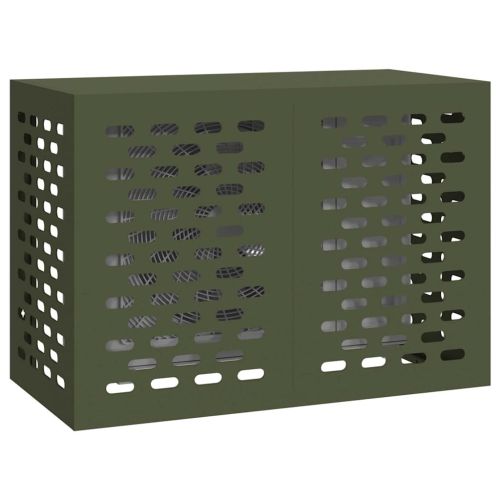 Покритие за климатик Маслиненозелен 100 x 50 x 70 cm Стомана