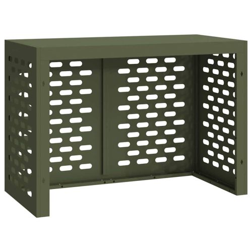 Покритие за климатик Маслиненозелен 100 x 50 x 70 cm Стомана