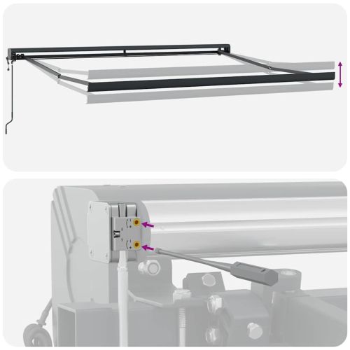 Сенник Зелен и бял 350 x 250 x 165 см Полиестер и алуминий