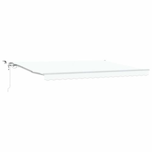 Сгъваем навес Бяло 450 × 350 cm Полиестер и метал