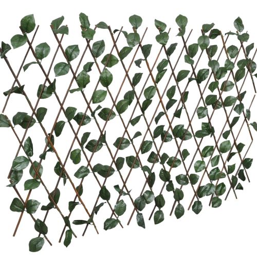 Върбови огради хармоника, 5 бр, с изкуствени листа, 180x30 см