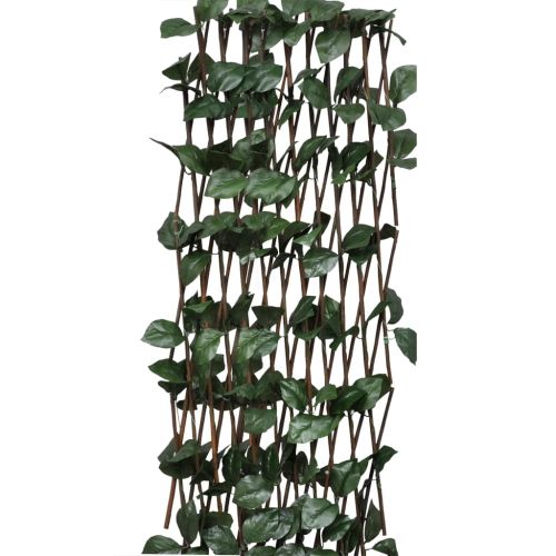 Върбови огради хармоника, 5 бр, с изкуствени листа, 180x30 см