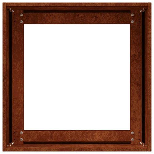 Кашпа, ръждива, 40x40x40 см, патинираща стомана