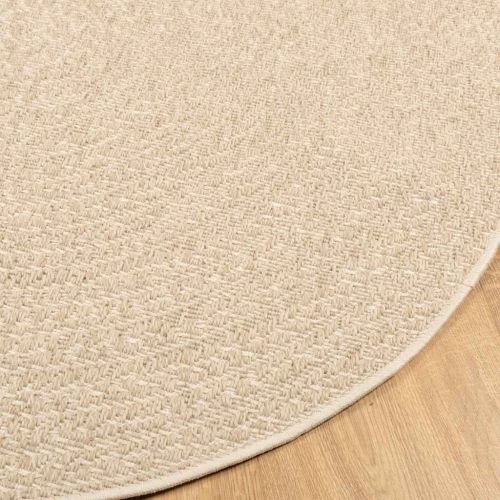 Килим "ZIZUR", Бежов Ø 120 см, визия юта, за закрито и открито